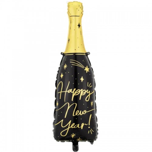 Balão Garrafa Champanhe Preta